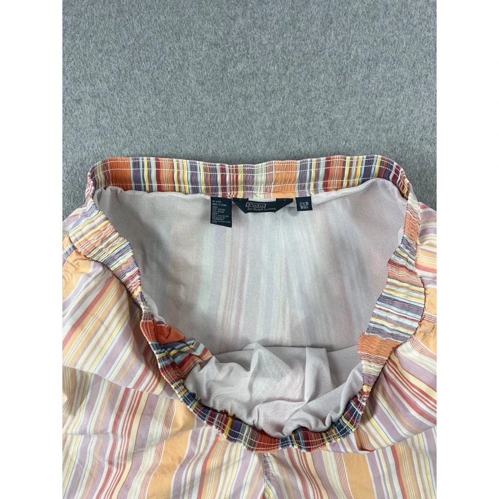 Vintage Polo Ralph Lauren Swim Trunks Short Mens 2XB Big Multicolor Mesh Lined